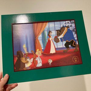 Beauty and the Beast Enchanted Christmas Lithograph 11x14